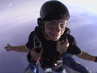 adela in freefall and headdown